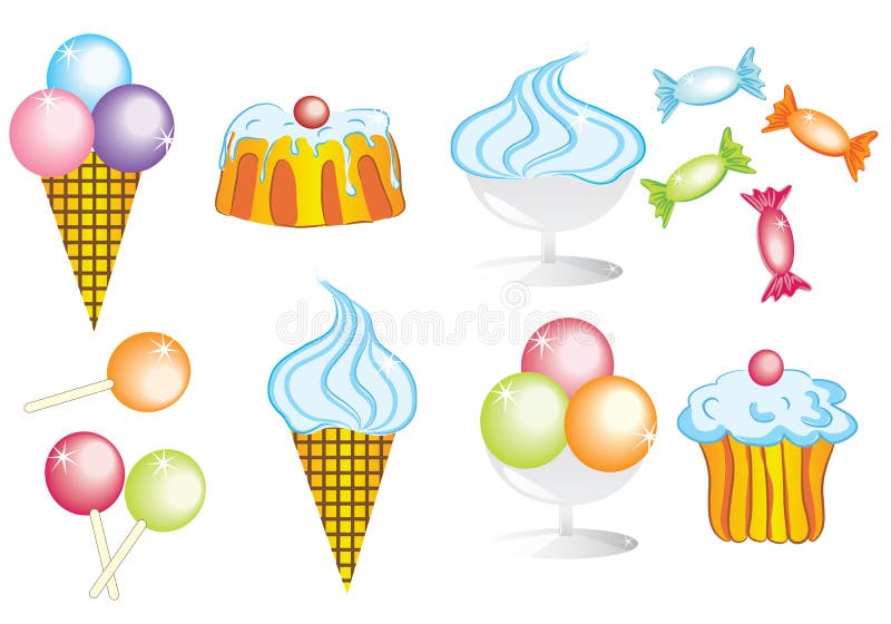 Coleção de Doces ilustração royalty free