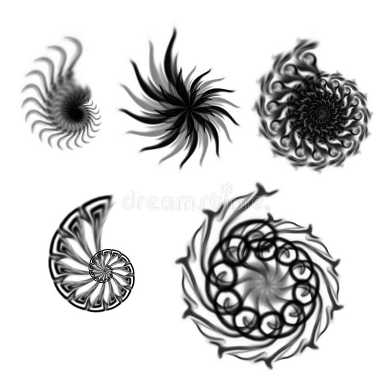Coleção Espiral ilustração stock