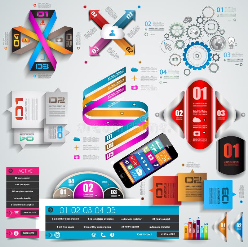 Coleção mega de objetos de Infographics da qualidade. ilustração do vetor Coleção mega de objetos de Infographics da qualidade. ilustração do vetor
