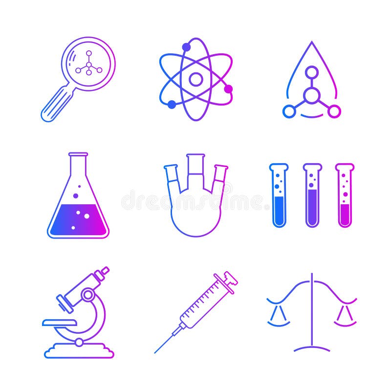 Coleção química do equipamento de laboratório ilustração royalty free Coleção química do equipamento de laboratório ilustração royalty free