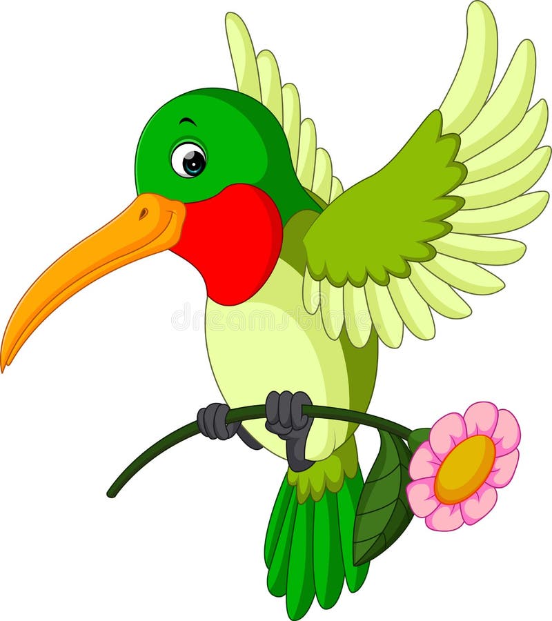 Colibri drôle de bande dessinée illustration libre de droits Colibri drôle de bande dessinée illustration libre de droits