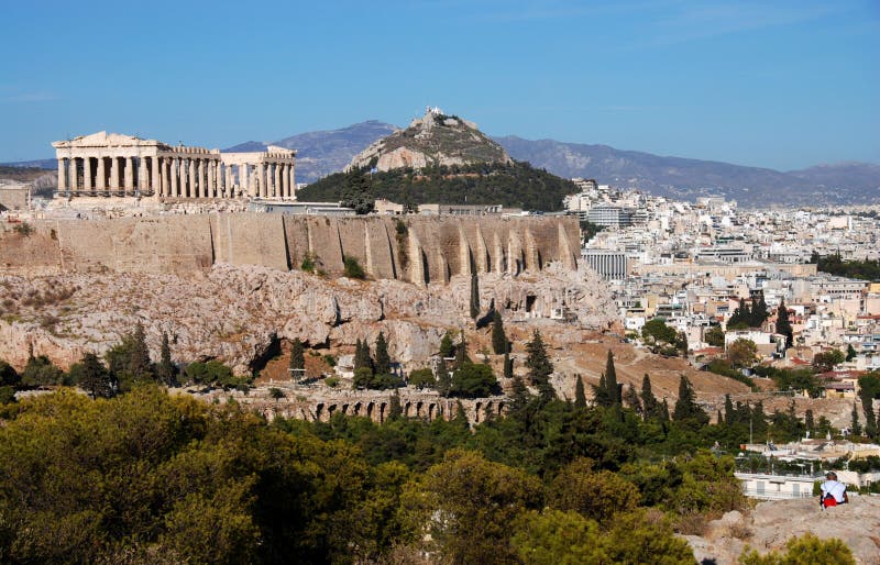 Athens cityscape and Acropolis Hill. Athens cityscape and Acropolis Hill