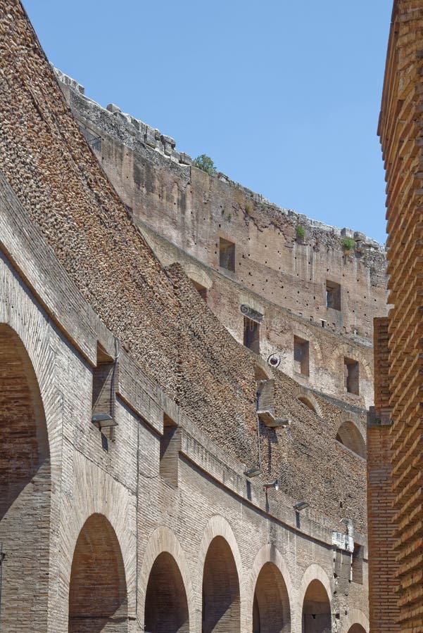 Detailed interior image of the coliseum in rome, italy. Detailed interior image of the coliseum in rome, italy