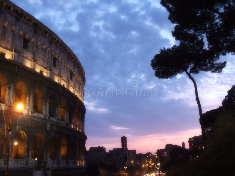 Coliseum by night