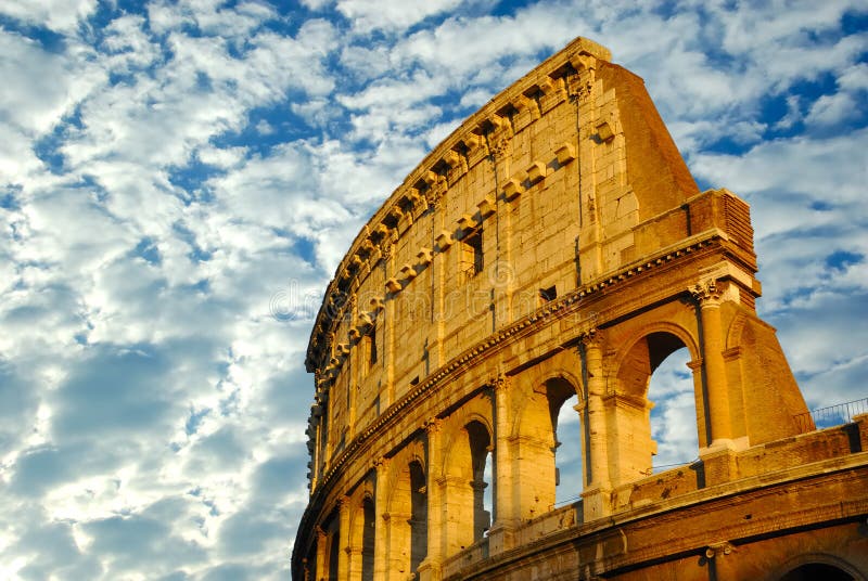 The coliseum in Rome, Italy