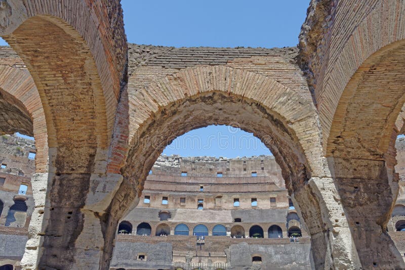 Detailed interior image of the coliseum in rome, italy. Detailed interior image of the coliseum in rome, italy