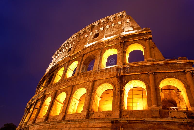 Coliseum in Rome by night, Italy