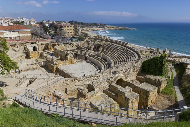Coliseum of Tarragona. stock photo. Image of costa, center 59091636
