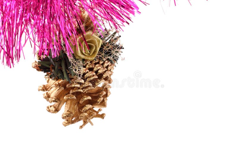 Colisão do ouro do Natal fotos de stock