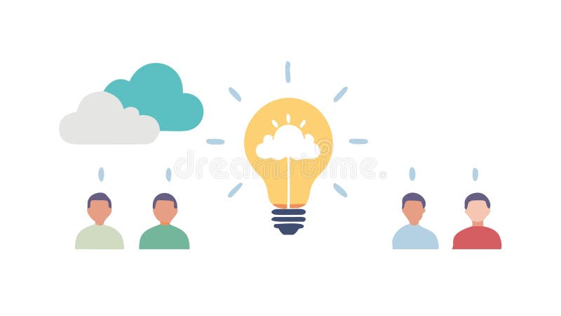Collaborative Idea Finance Icon Vector Illustration, vector design Generative AI stock illustration