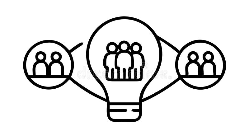 Collaborative Ideas Icon Vector Illustration, Team Innovation, vector design Generative AI stock illustration