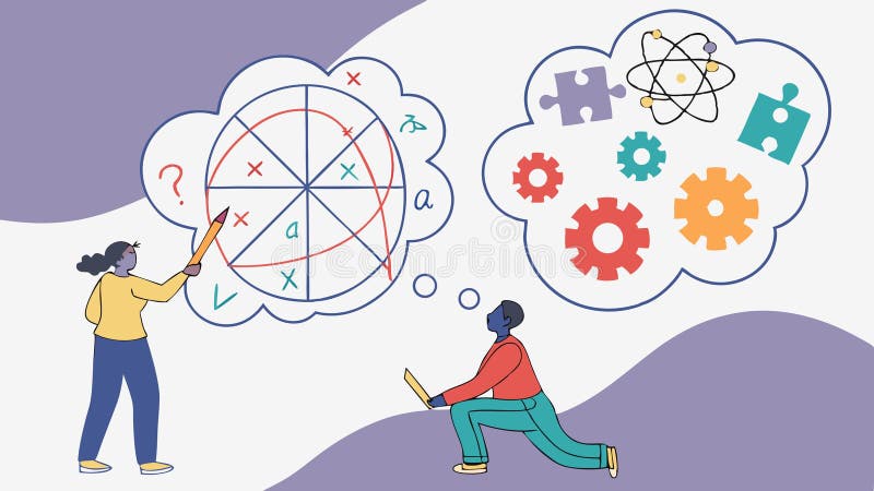 Collaborative Innovation Strategy: Teamwork, Ideas Solutions, vector design Generative AI royalty free illustration