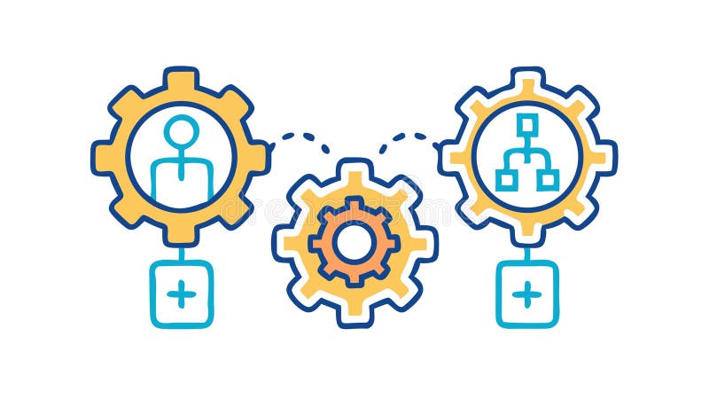 Collaborative Innovation and Teamwork Success Icon, vector design Generative AI royalty free illustration