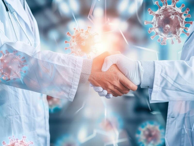 Collaborazione medica generata da AIG illustrazione vettoriale