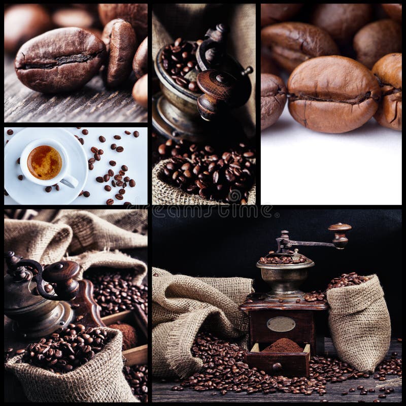 Collage 1 del caffè immagine stock Collage 1 del caffè immagine stock