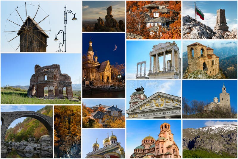 Collage av loppfoto från Bulgarien royaltyfria bilder Collage av loppfoto från Bulgarien royaltyfria bilder