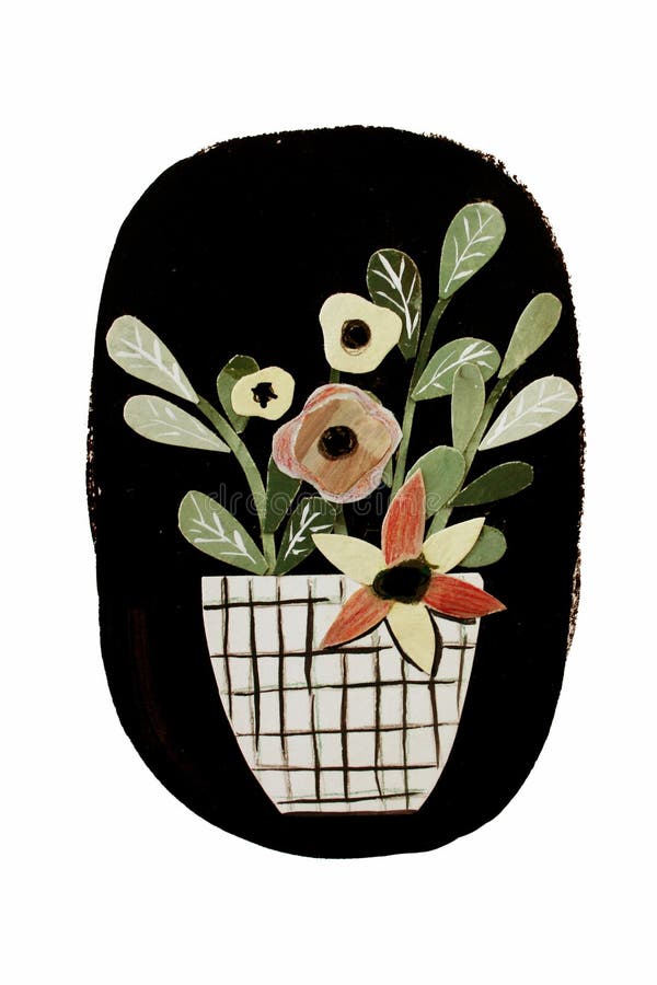 Collage avec des fleurs illustration stock Collage avec des fleurs illustration stock