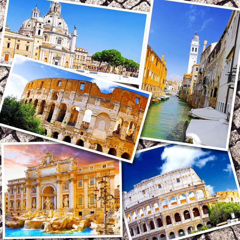Collage of Beautiful Italy. Stock Image Image of boat, outside 43277009