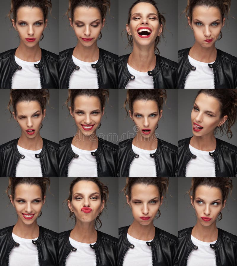 Collage of Beautiful Woman`s Faces Stock Image - Image of face, girl ...