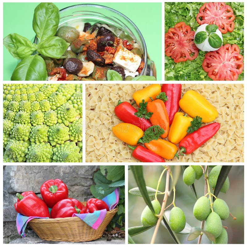 Collage Bella Italia - typical italian fresh food