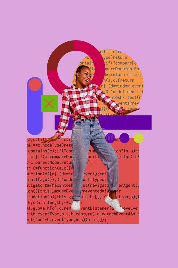 Collage of business man woman in front of abstract charts programming code symbolizing creative digital professions royalty free stock photos