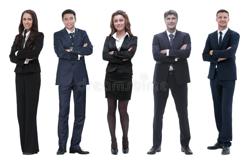 Collage of Business People on White Background Stock Image - Image of ...
