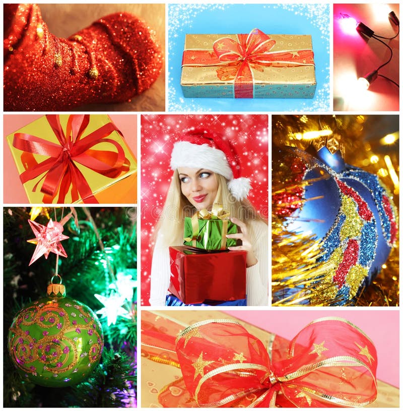 Collage on Christmas theme