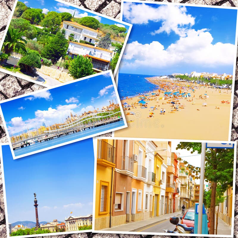 Collage de Barcelona hermosa fotos de archivo libres de regalías