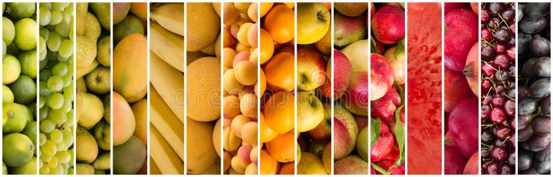 Collage de fruit - fond de nourriture
