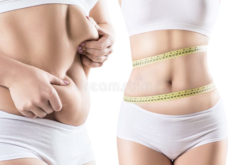Collage de la mujer gorda con los dobleces abdominales imágenes de archivo libres de regalías Collage de la mujer gorda con los dobleces abdominales imágenes de archivo libres de regalías