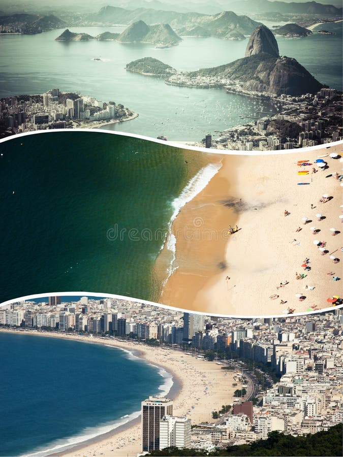 Collage de las imágenes de Rio de Janeiro (el Brasil) - fondo del viaje fotos de archivo libres de regalías Collage de las imágenes de Rio de Janeiro (el Brasil) - fondo del viaje fotos de archivo libres de regalías