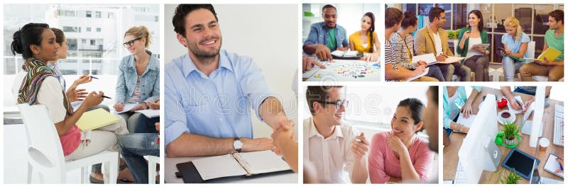 Collage de réunion de travail d'équipe images stock Collage de réunion de travail d'équipe images stock