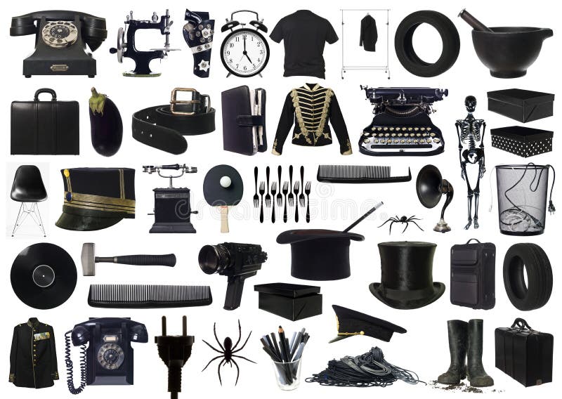 Collage degli oggetti neri