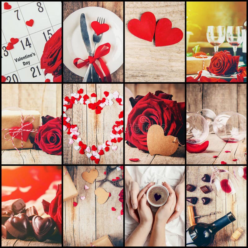 Collage del amor y del romance imágenes de archivo libres de regalías Collage del amor y del romance imágenes de archivo libres de regalías