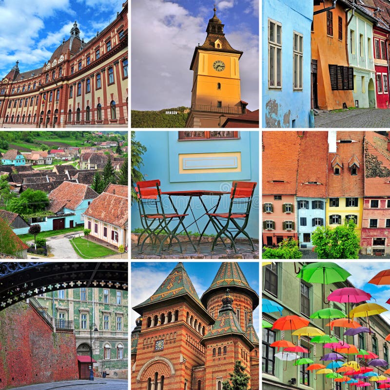 Collage Del Viaje De Rumania Foto de archivo - Imagen de viejo, viaje:  93371342