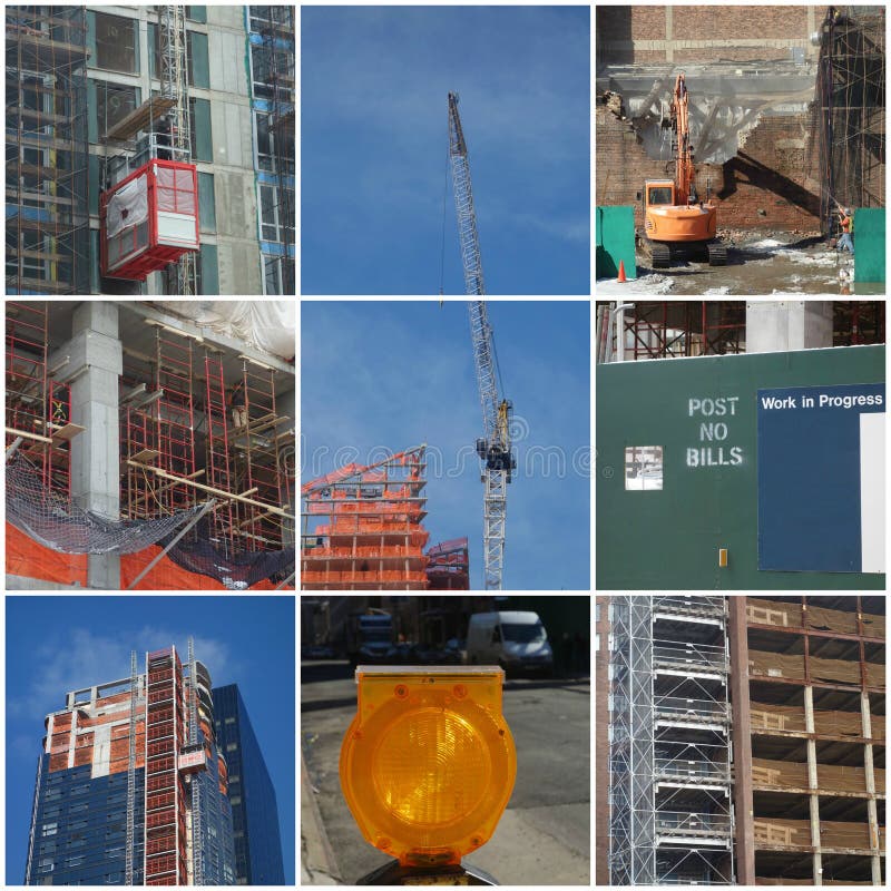 Collage della costruzione immagine stock Collage della costruzione immagine stock
