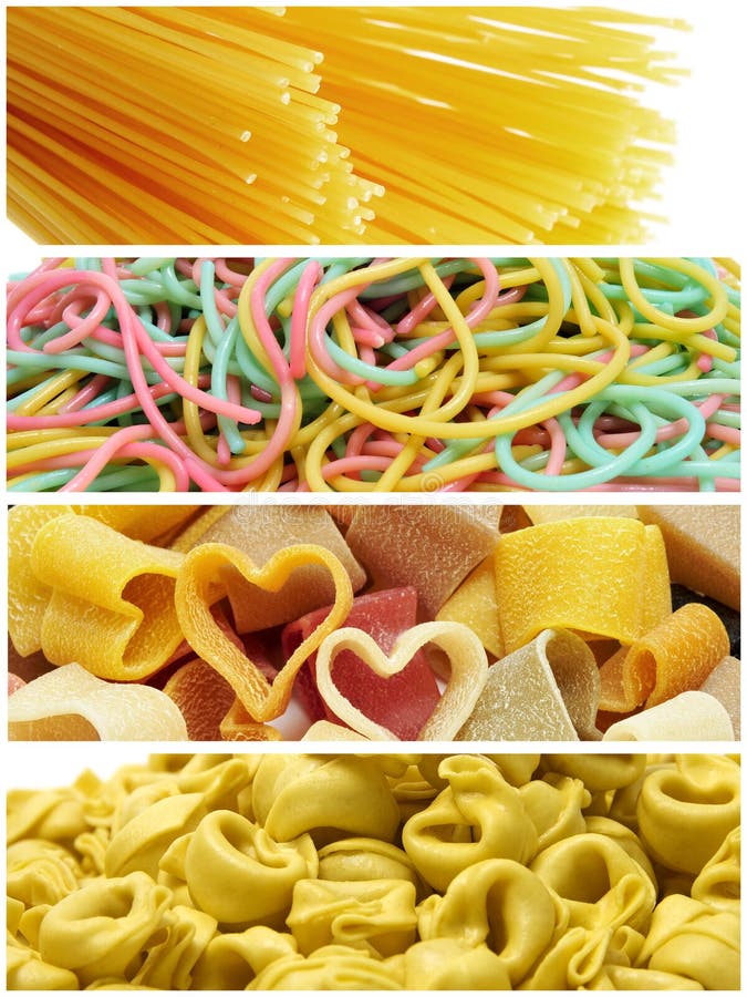 Collage della pasta fotografia stock Collage della pasta fotografia stock