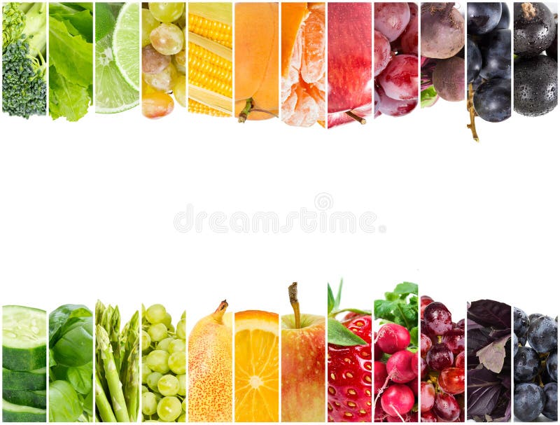 Collage des fruits frais et des légumes photos stock Collage des fruits frais et des légumes photos stock
