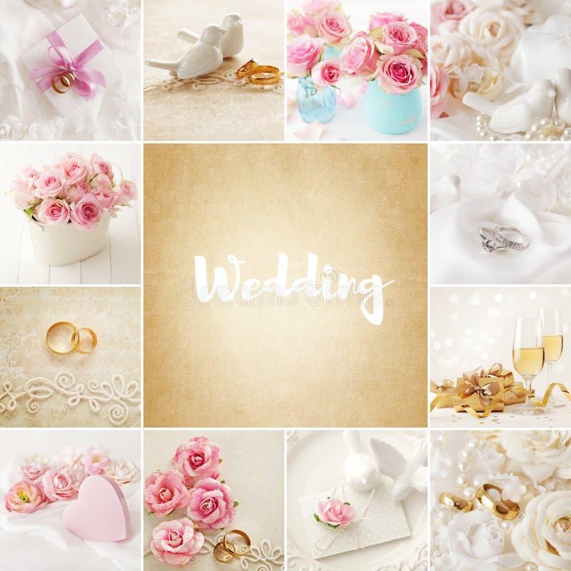 Collage di cerimonia nuziale immagine stock Collage di cerimonia nuziale immagine stock