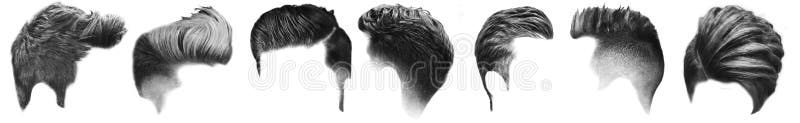 Collage of Different Men`s Hair Style Color Mockup Illustration for Beauty  and Styling Concept Product. Black Colored Stock Illustration -  Illustration of mockup, hairstyle: 177257360