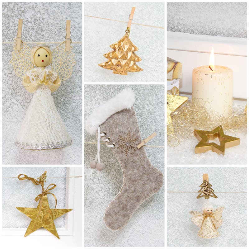 Collage of different photos for christmas - idea for decoration