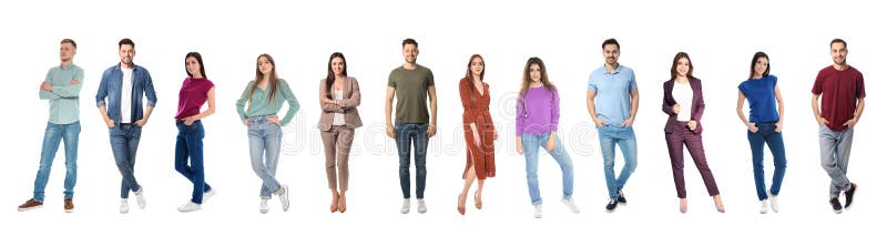 Collage of emotional people on white. Banner design stock photo Collage of emotional people on white. Banner design stock photo