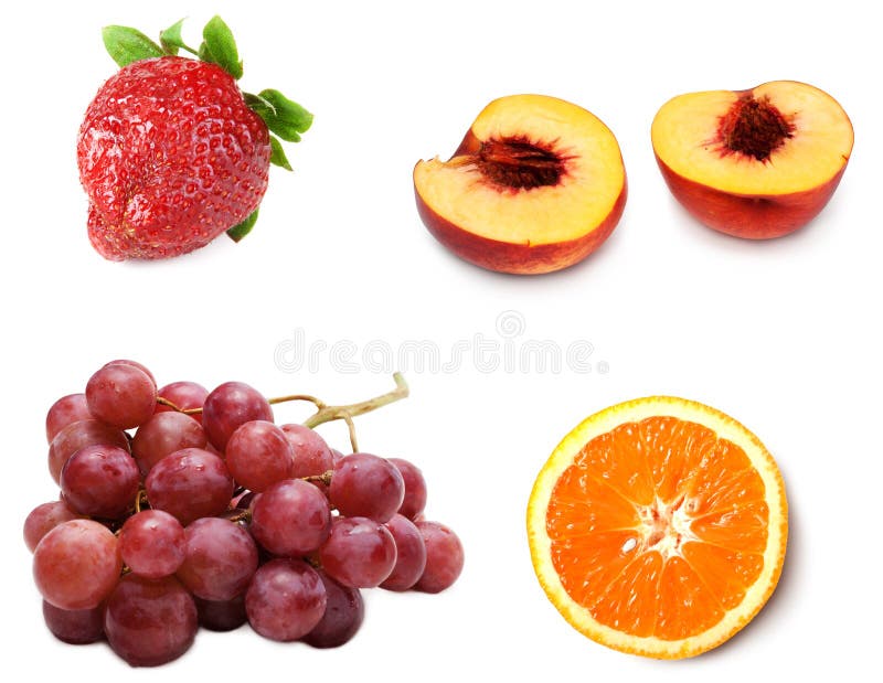 Collage from fresh ripe fruit
