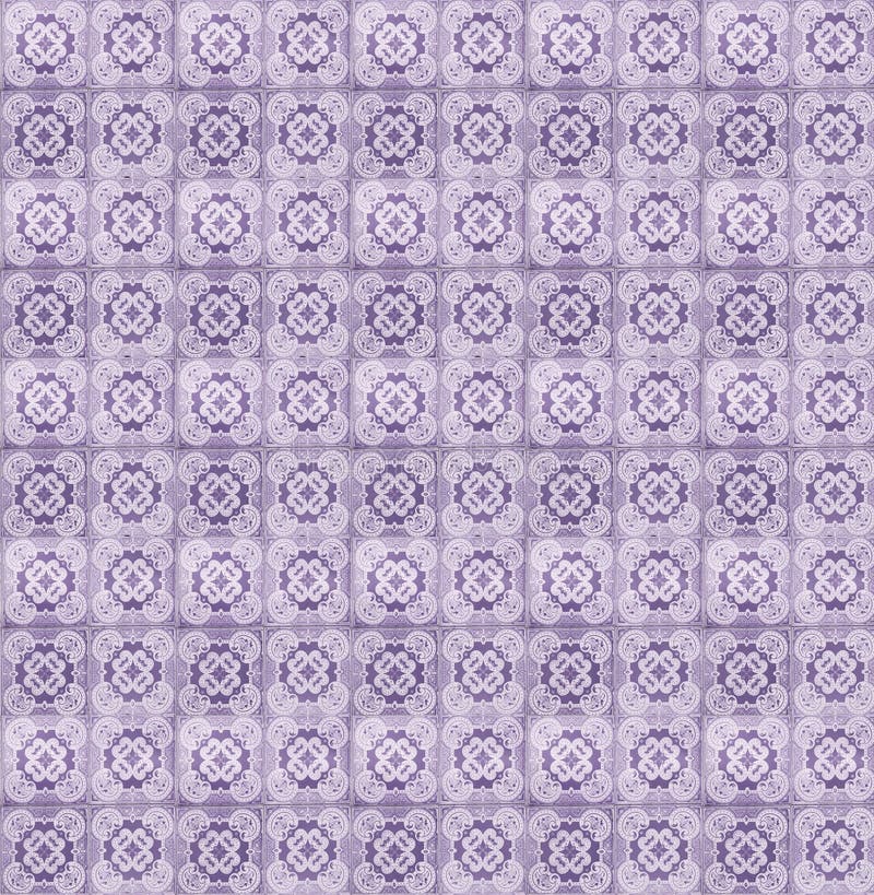 Collage of lilac pattern tiles in Portugal