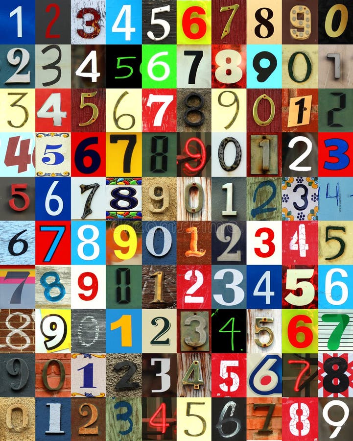 Newspaper Numbers Cut Out As Background Stock Photo Image of concept