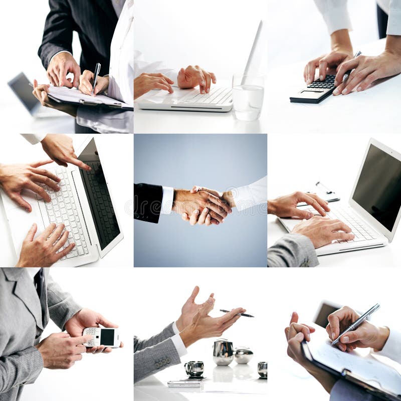 Collage orienté d'affaires photos stock Collage orienté d'affaires photos stock