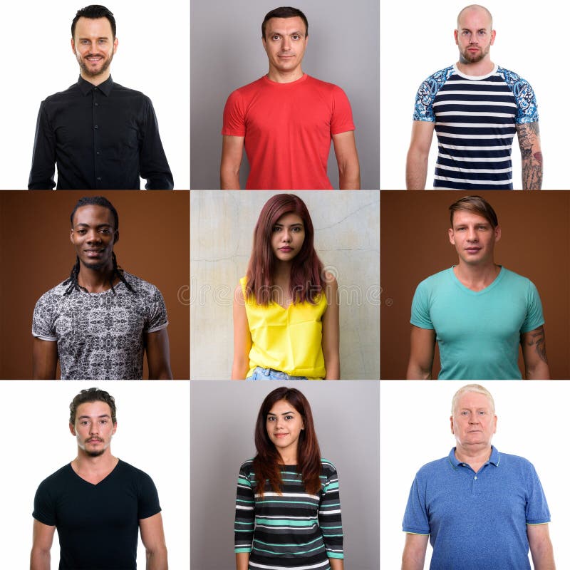 Collage of People in Different Ages and Ethnicities Stock Photo - Image ...