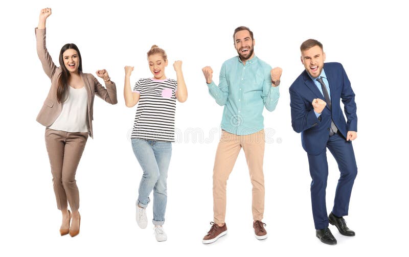 Collage with photos of happy people celebrating victory on background royalty free stock photo Collage with photos of happy people celebrating victory on background royalty free stock photo