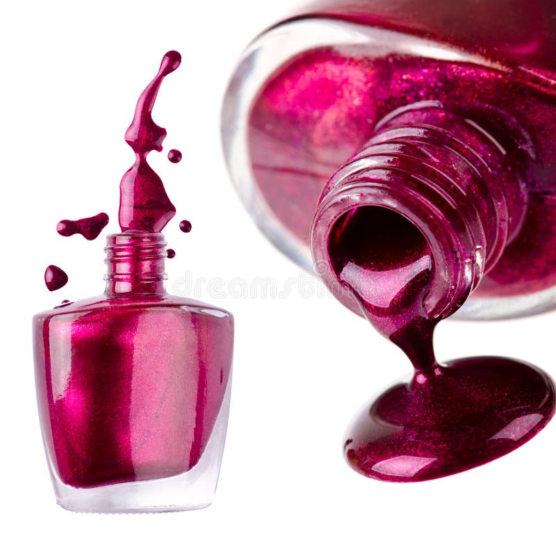 Purple nail polish splash stock photo. Image of nail - 24011472