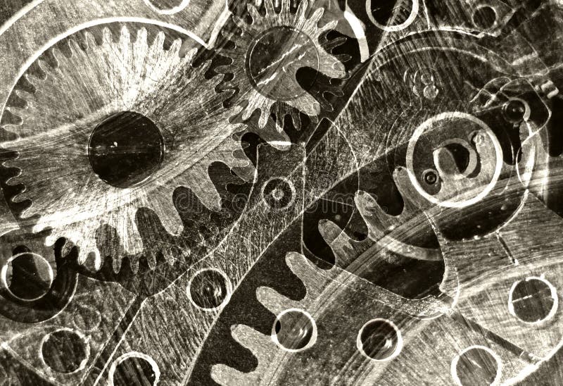 Collage stilizzato dell'estratto di un dispositivo meccanico
